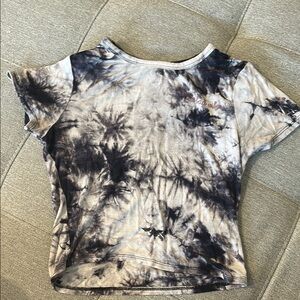 La Hearts Black and White Crop T-Shirt Short Sleeve